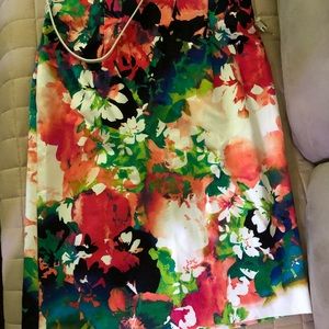 Floral print pencil skirt